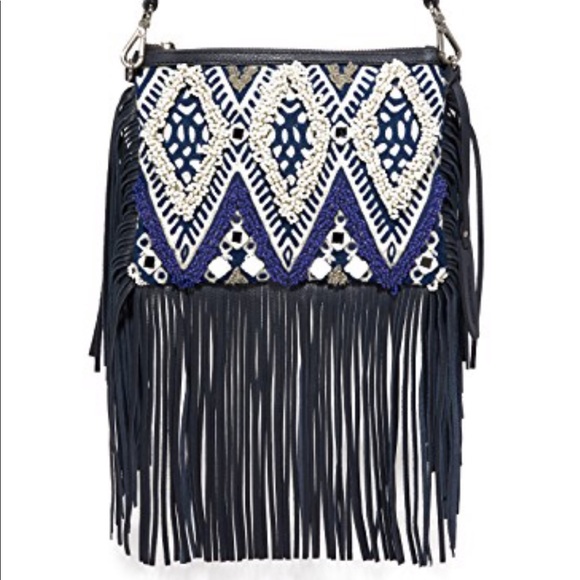 Rebecca Minkoff Handbags - Rebecca Minkoff Mumbai Crossbody with Fringe, Navy